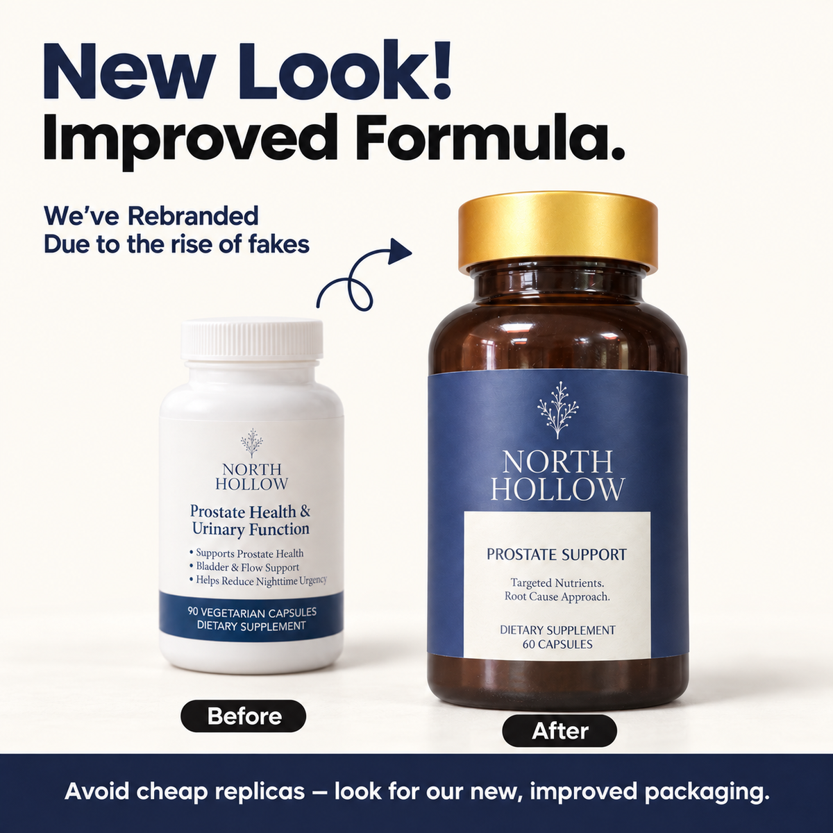 North Hollow bottle and packaging